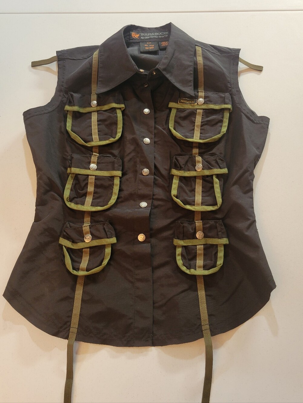 NWOT Parasuco Y2K Cyber Punk Utility 2-Piece Cargo Set - Top (S) & Pants (29)